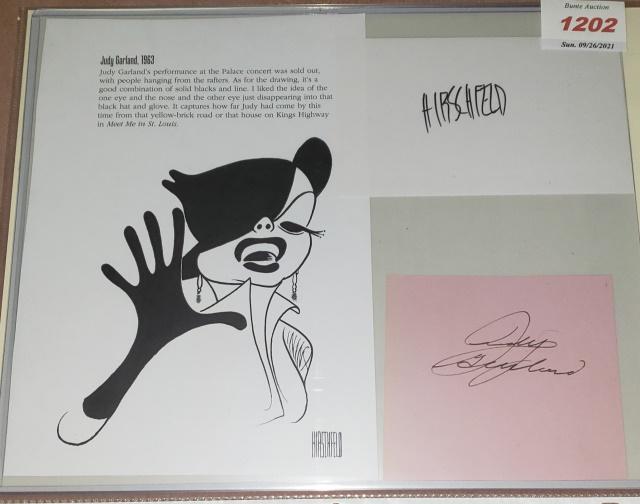 JUDY GARLAND & AL HIRSCHFELD AUTOGRAPHS (1 of 5)