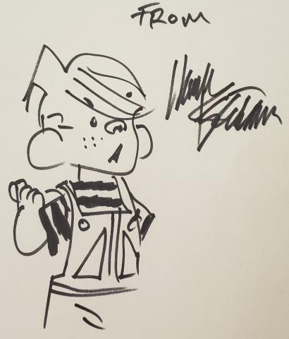 HANK KETCHAM SIGNED SKETCH (1 of 3)