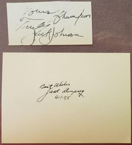 JACK DEMPSEY & JACK JOHNSON AUTOGRAPHS (1 of 4)