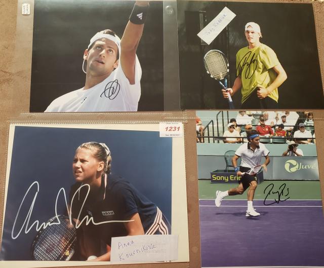 4 TENNIS STARS AUTOGRAPHS (1 of 8)