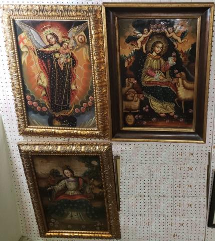 3 FRAMED CONTEMPORARY OILS (1 of 9)