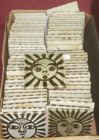 APPROXIMATELY 73 CLAY TILES (1 of 2)