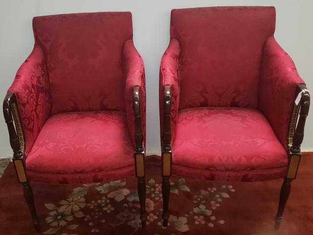 PAIR OF REGENCY STYLE ARMCHAIRS (1 of 2)