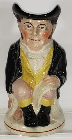 19TH CENTURY JOHN BULL TOBY JUG: 19th C. John Bull toby jug, approximate height 9 1/4".
