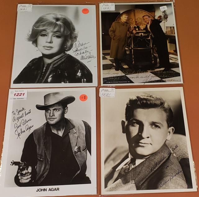 2 SIGNED PIECES: 8" X 10" Colored photo, inscribed "To my friend Jack Mulqueen Hope to work with you again, Gene Warren", in photo he is posing with Rod Taylor standing next to time machine, 8" x 10" Black and white p