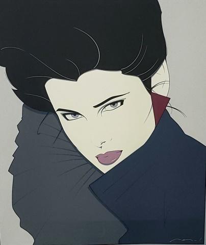 FRAMED PATRICK NAGEL SERIGRAPH: "Nagel, Gallery in the Courtyard", frame size 34 1/2" x 24 3/8".