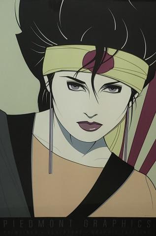 FRAMED PATRICK NAGEL SERIGRAPH: "Piedmont Graphics", frame size 36 1/8" x 24 1/8".