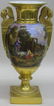 1054: ***PAIR OF OLD PARIS PORCELAIN 2-HANDLE URNS - 4
