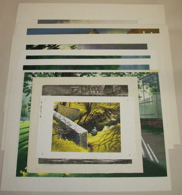 ***ADDISON, ROBERT: (1924-1988 American) Eight unframed works, 7 serigraphs and 1 lithograph, 5 are signed, sizes vary. PROVENANCE- Items come from the Estate of Mrs. Robert Addison.