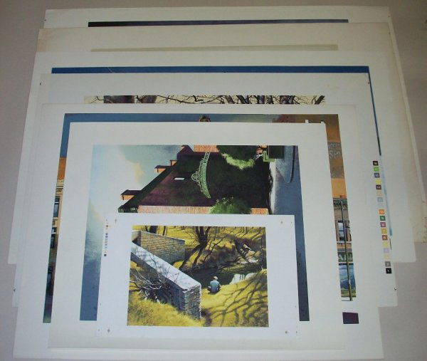 ***ADDISON, ROBERT: (1924-1988 American) Seven unframed serigraphs, including 2 trial proofs, 3 are signed in pencil, approximate size of largest 25" x 31". PROVENANCE- Items come from the Estate of Mrs. Robert Addison.