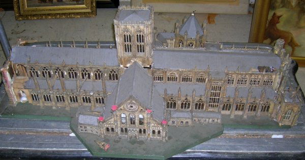 ***ADDISON, ROBERT| (1924-1988 American: ***ADDISON, ROBERT| (1924-1988 American) Model of York Minster Cathedral made by Robert Addison, approximate length 40". PROVENENACE- Item comes from the estate of Mrs. Robert Addison.