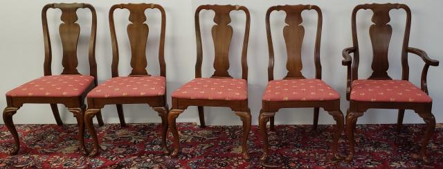 SET OF 12 QUEEN ANNE STYLE DINING CHAIRS (1 of 3)