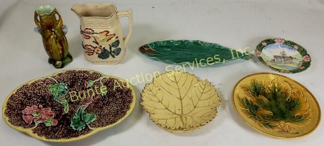 7 PIECES OF MAJOLICA (1 of 12)