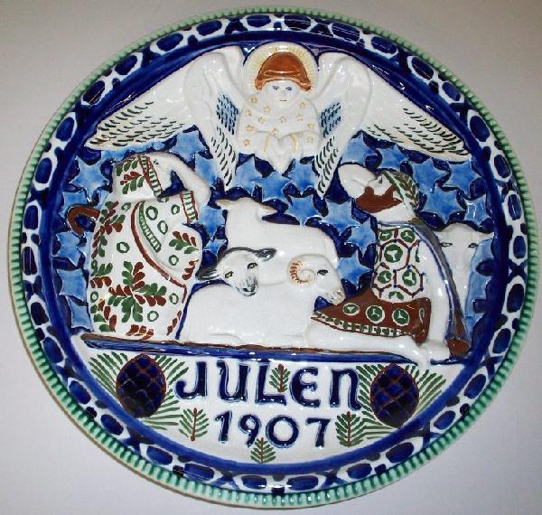 ***1907 ROYAL COPENHAGEN ALUMINIA FAIENCE CHRISTM
