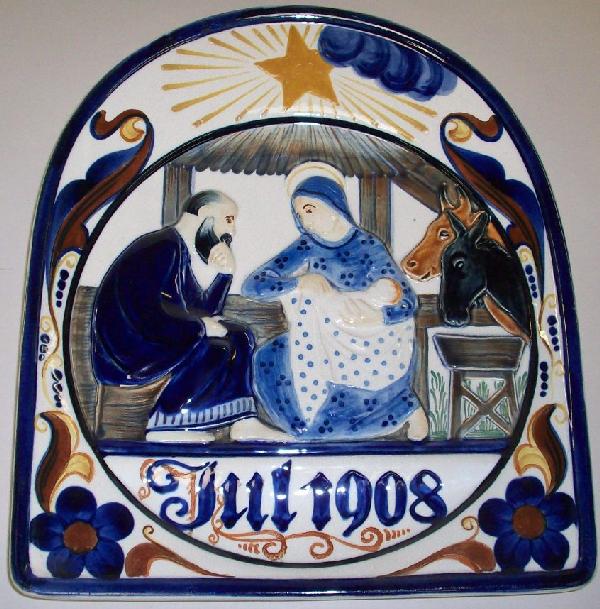***1908 ROYAL COPENHAGEN ALUMINIA FAIENCE CHRISTM