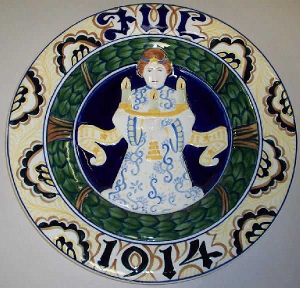 ***1914 ROYAL COPENHAGEN ALUMINIA FAIENCE CHRISTM