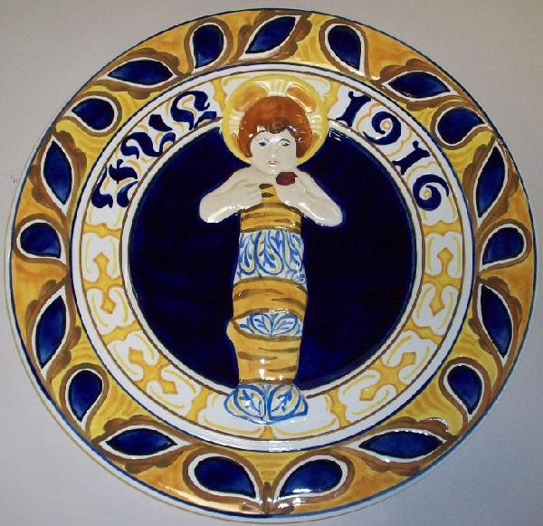 ***1916 ROYAL COPENHAGEN ALUMINIA FAIENCE CHRISTM