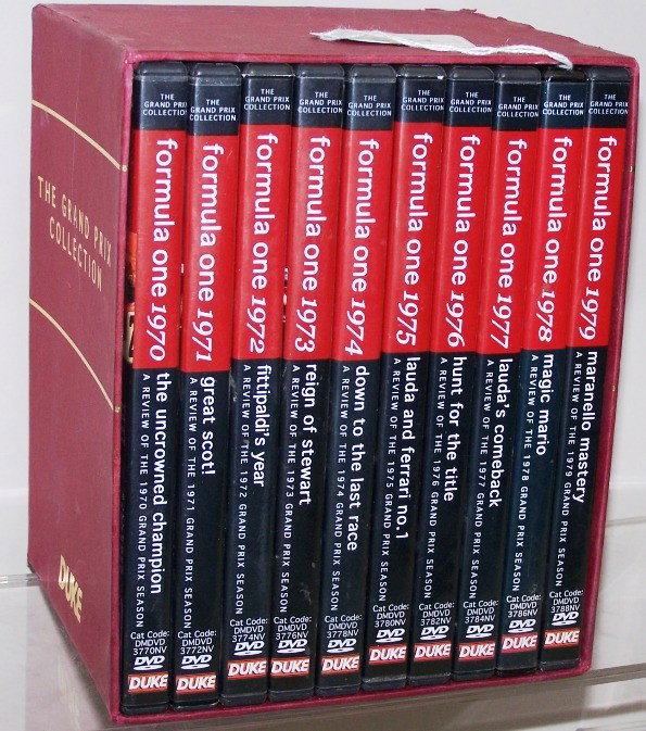 ***FORMULA 1 DVD COLLECTION: ''The Grand Prix Collection'' by Duke, including 1970-9 seasons.