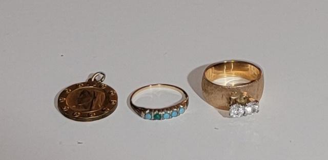 3 PIECES 14K GOLD JEWELRY (1 of 5)