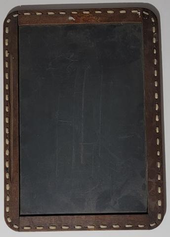 19TH CENTURY SCHOOL SLATE: Marked on slate "This slate was used in the school taught by T. E. Hess, August 1885", approximate size 13 3/4" x 9 3/4".