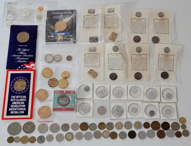 GROUP OF MISC COINS AND TOKENS (1 of 13)