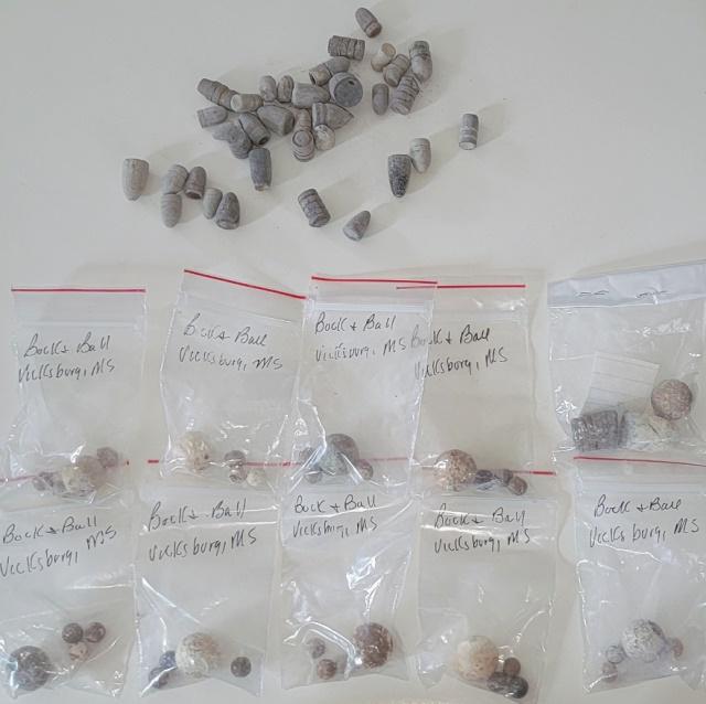 GROUP OF BUCK & BALL: Bags are marked buck & ball Vicksburg, Ms.