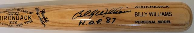 BILLY WILLIAMS AUTOGRAPHED BAT (1 of 4)