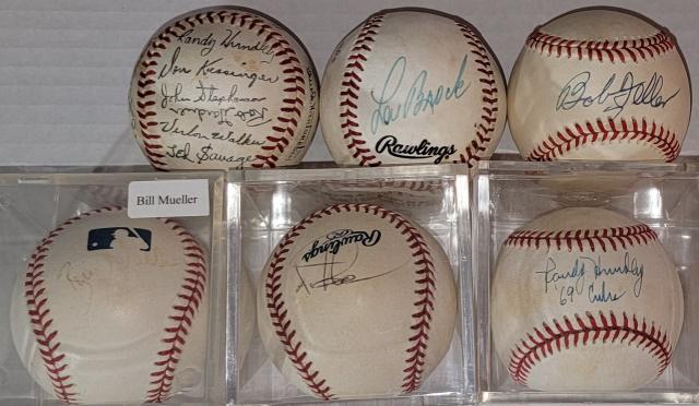 6 AUTOGRAPHED BASEBALLS (1 of 2)