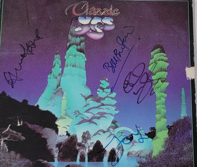 "YES" SIGNED ALBUM COVER (1 of 5)