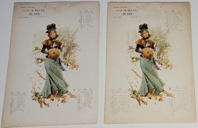 2 VICTORIAN CALENDARS (1 of 3)
