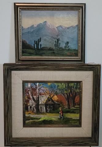 2 FRAMED OILS ON CANVAS (1 of 6)
