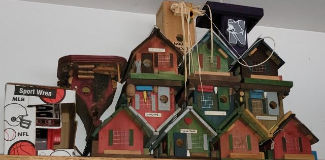 GROUP OF MISC WOODEN BIRD HOUSES (1 of 3)