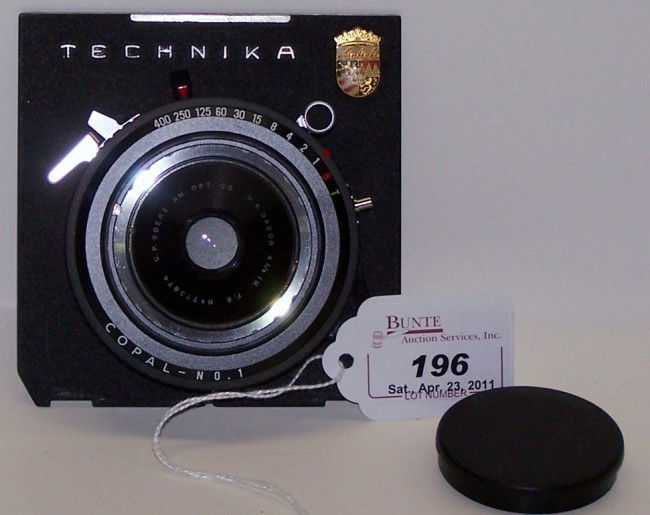 ***GOERZ W.A. DAGOR LENS: Ser. #773874, 4-3/8'', F8, with Technika board.