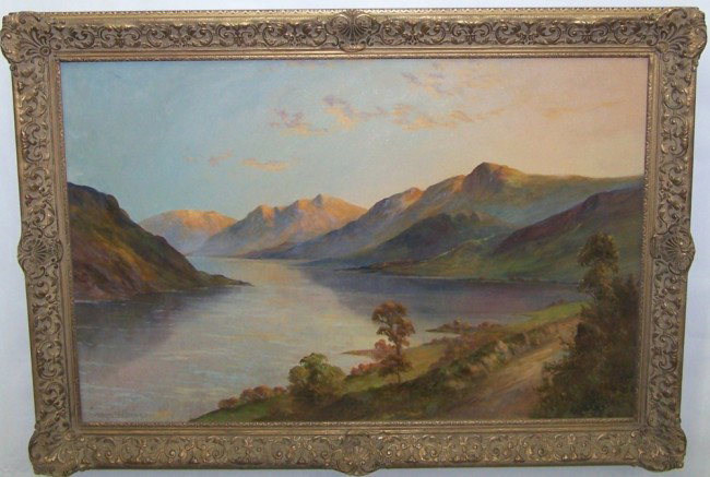 WILLIAMS, GRAHAM: (20th Century English) ''Loch Katrine'', framed oil on canvas, signed lower left, approximate image size 24'' x 36'', frame size 29'' x 41''.