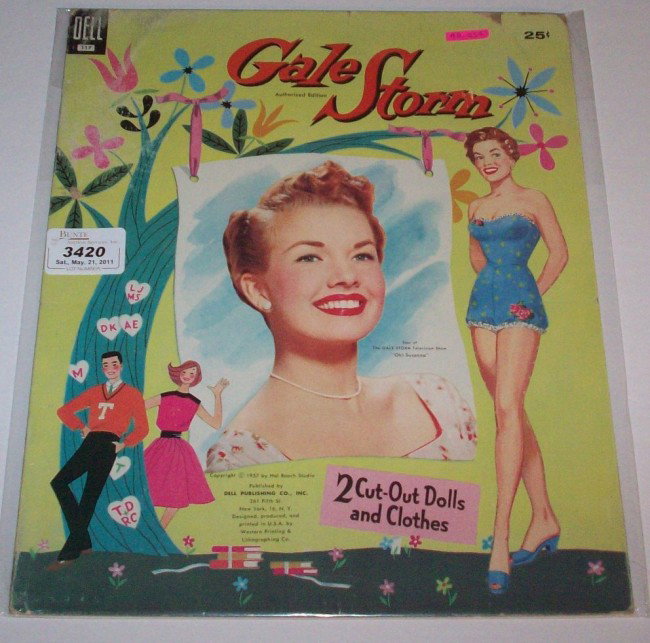 ***VINTAGE PAPER DOLLS, DELL 1957, UNCUT: Gale Storm, 2 Cut Out Dolls and Clothes, #117.