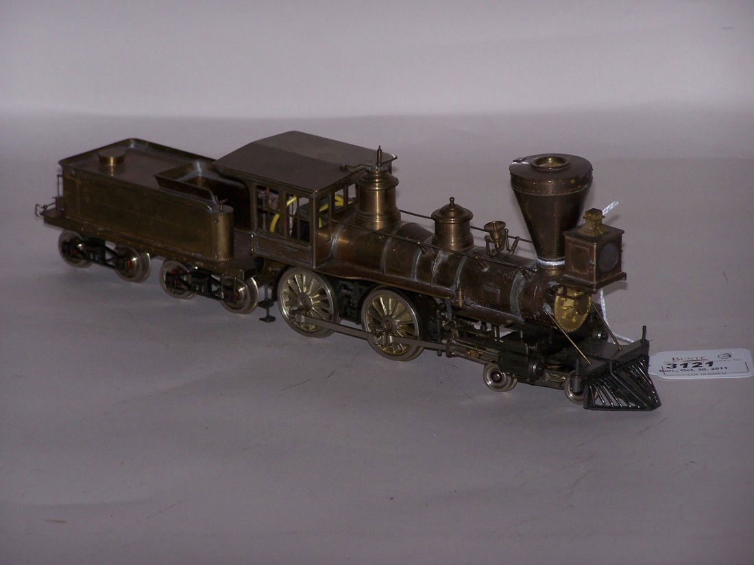 ***BRASS O GAUGE KPM LOCOMOTIVE & TENDER: Including electric locomotive, marked ''KPM'' on underside with #2981 stamped on tag, and tender.