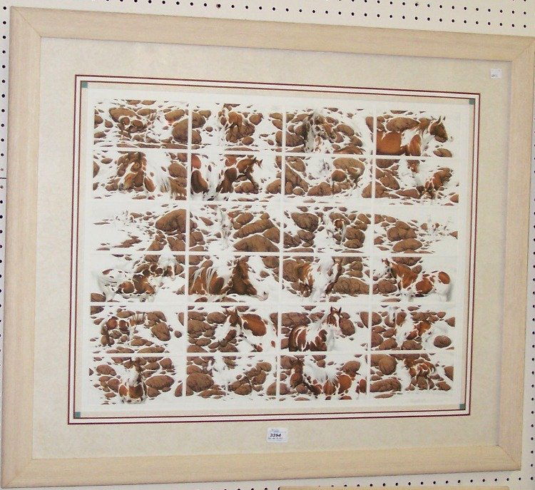 ***BEV DOOLITTLE: Framed composite print, Hide and Seek Suite, signed and numbered in pencil lower right, approximate image size 21 3/4'' x 27 7/8''.