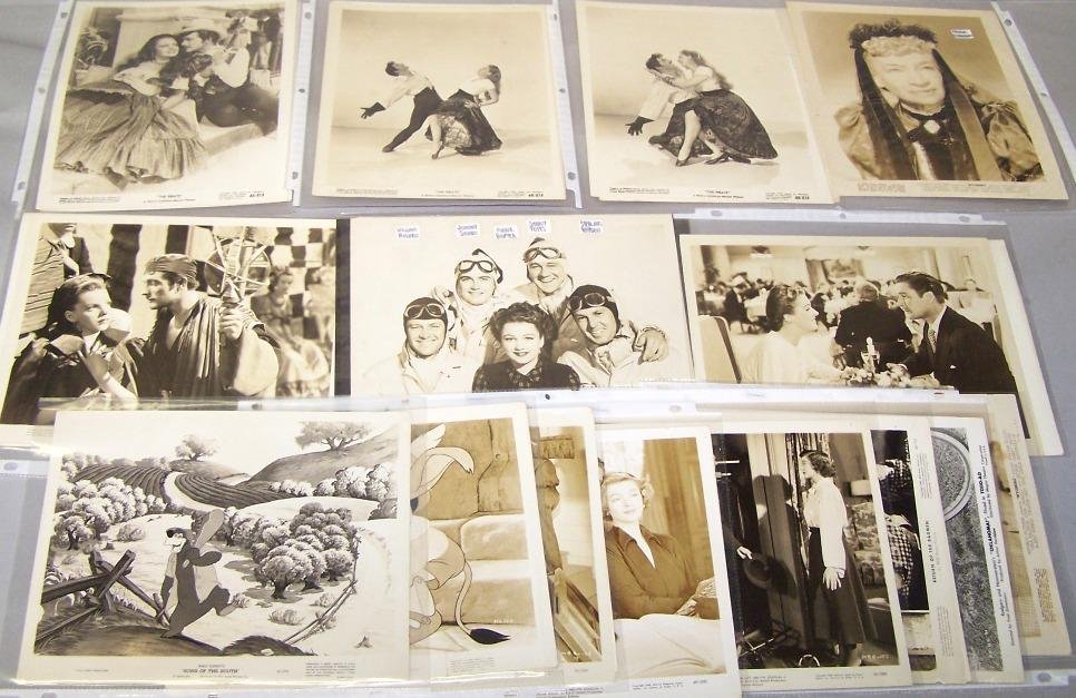 ***THIRTY MOVIE STILLS AND PUBLICITY PHOTOS: The Pirate, Sabrina with Humphrey Bogart, Audrey Hepburn and William Holden, Blaze of Noon with William Holden and Anne Baxter, The Two Mrs. Carrolls with Barbara Stanwyck and Humphrey Bogart, The Pal