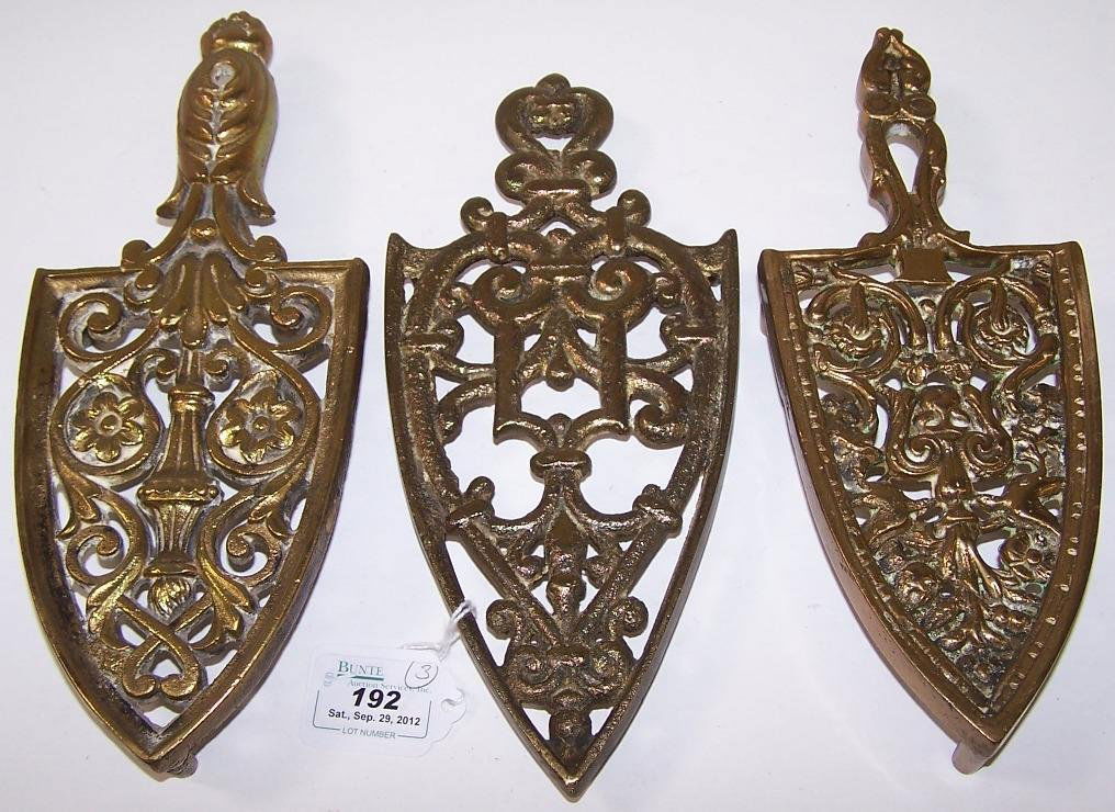 ***THREE BRASS TRIVETS