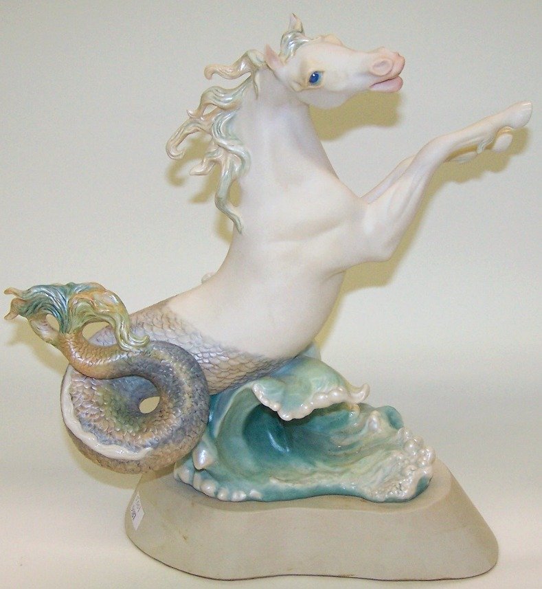 ***CYBIS PORCELAIN FIGURE: ''Seahorse Hippocampus'' figure #23, approximate height 13''.