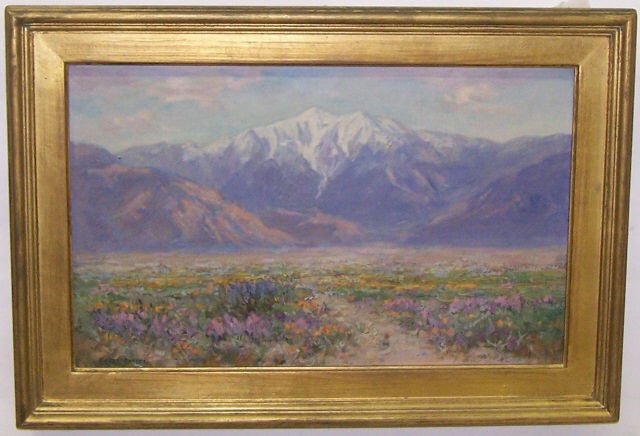 *SMITH, FREDERICK CARL: (1868-1955 American) Landscape, framed oil on canvas, signed lower left, image size 10" x 16" and with frame 13" x 19".