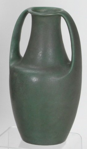 *TECO ART POTTERY 2-HANDLED VASE: Approximate height 9 3/4".