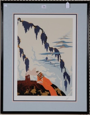 *ERTE: (Russian/ French 1892-1990) "Roaman de Tirtoff", framed serigraph "Vintage", signed lower right and numbered lower left 6/300, approximate size 28" x 20", with frame 37" x 29".