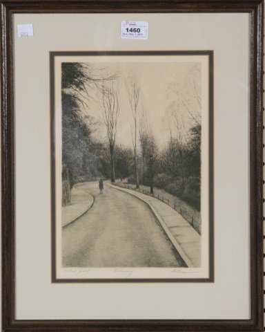 *ALTMAN, HAROLD: (American 1924-2003), Framed lithograph, "Februrary" signed lower right ", artist proof, has Mourlot stamp lower left, approximate size 12" 8 1/4" , with frame 18' x 14 1/4".