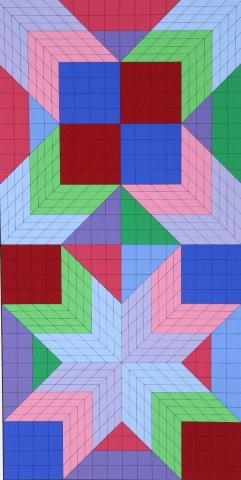 *VASARELY, VICTOR: (1908-1997 Hungarian/French) Geometric abstract, unframed serigraph, signed in lower right, numbered from edition of 325 impressions lower left, approximate image size 37" x 18 1/2" andtotal sheet siz