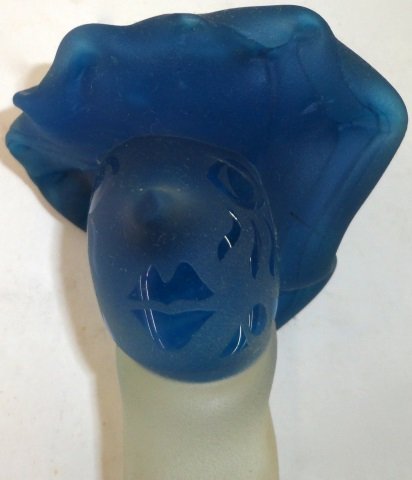 FELLERMAN, STEPHEN: Free standing contemporary art glass sculpture of head at top of wand, approximate length 12".