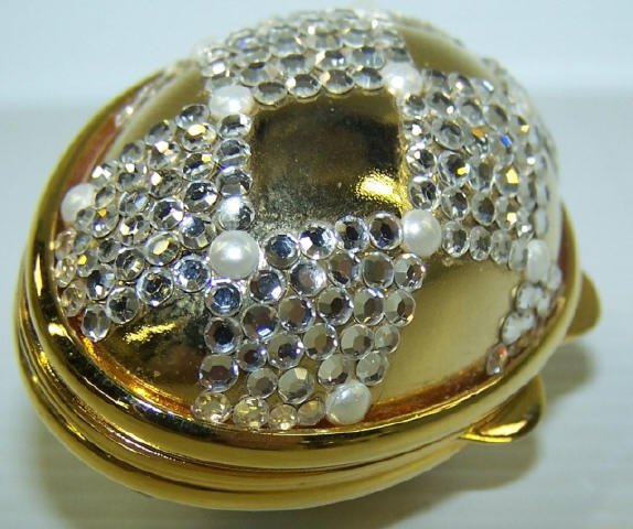 *JUDITH LEIBER TRINKET BOX: Egg, approximate 1".