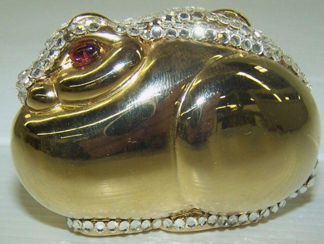*JUDITH LEIBER TRINKET BOX: Rabbit, approximate height 1 1/2".