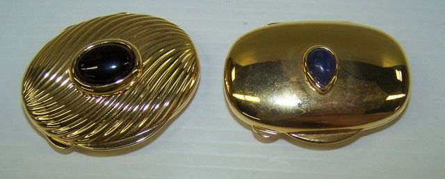 *2 JUDITH LEIBER PILL BOXES: 2 JUDITH LEIBER PILL BOXES