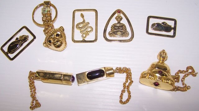 *GROUP: Judith Leiber bookmarks, key fobs, key chain, etc.